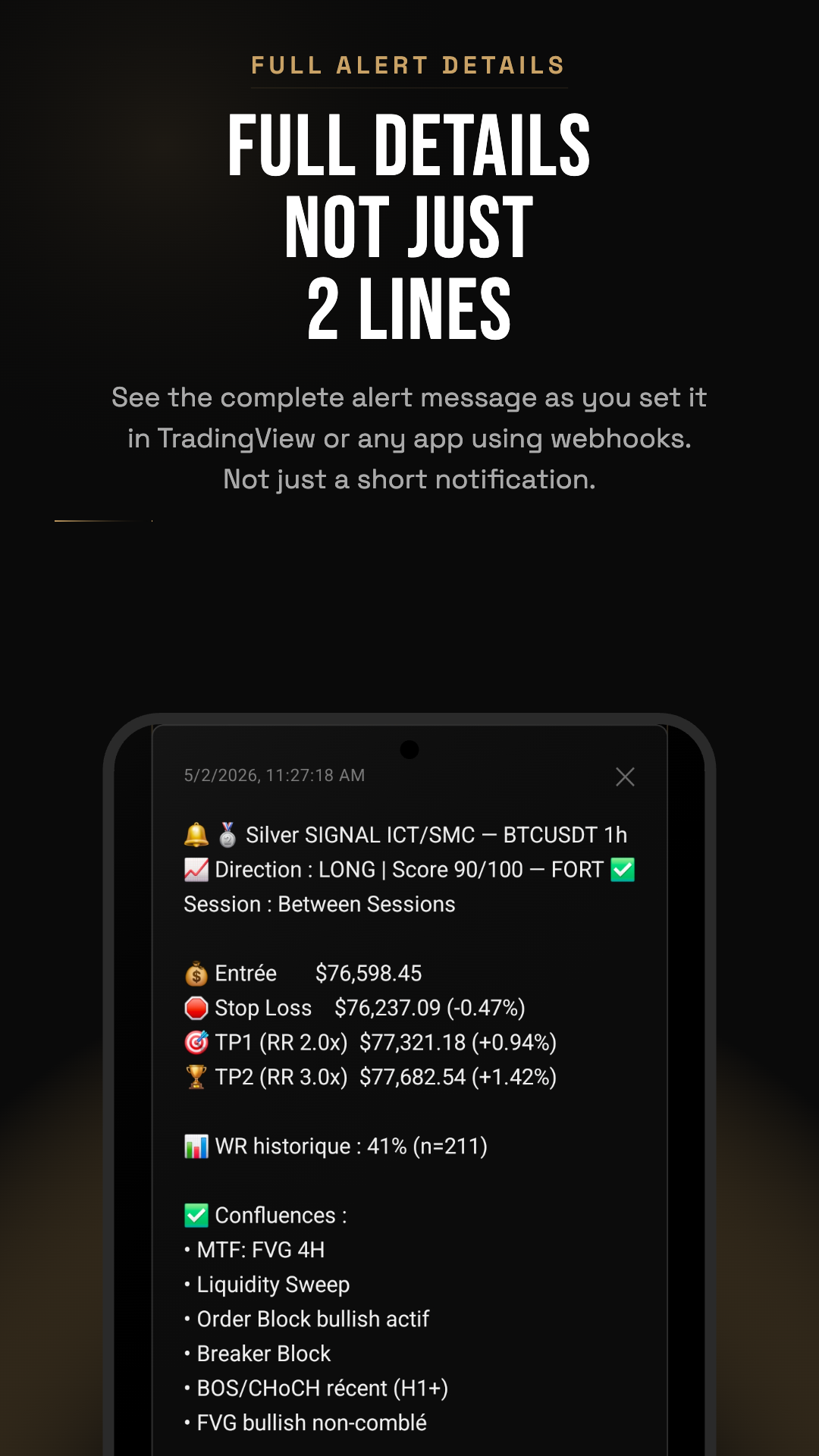 Full alert details screen